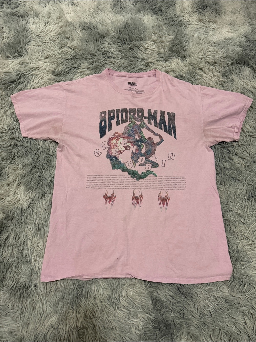 Spiderman shirt Large Marvel Pink